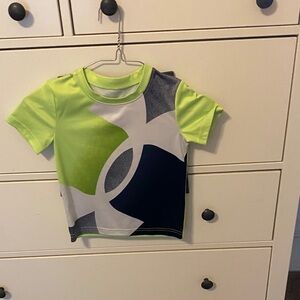 Under Armour Neon Green Black White Graphic Kids Matching Set